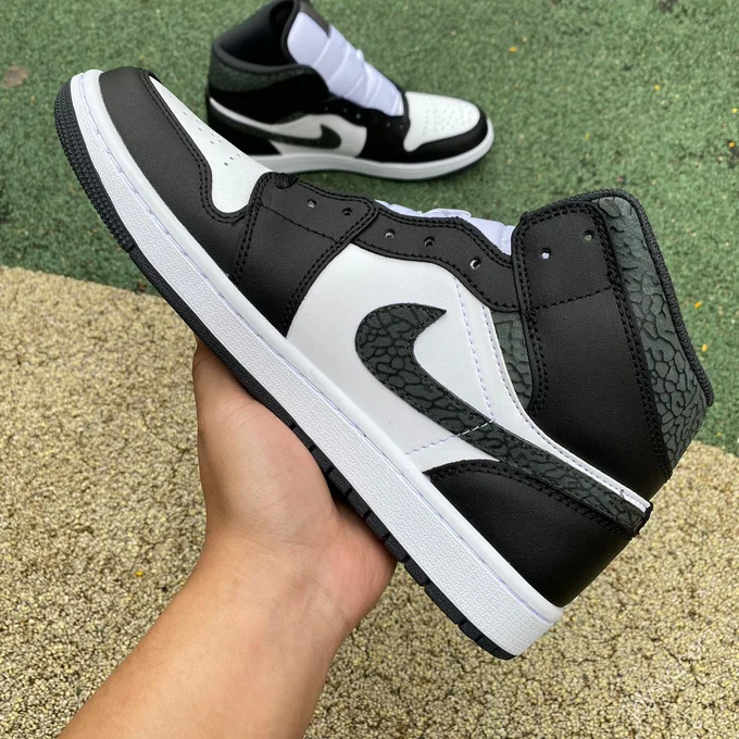 Air Jordan 1 Mid Black White Sneakers FB9911-001