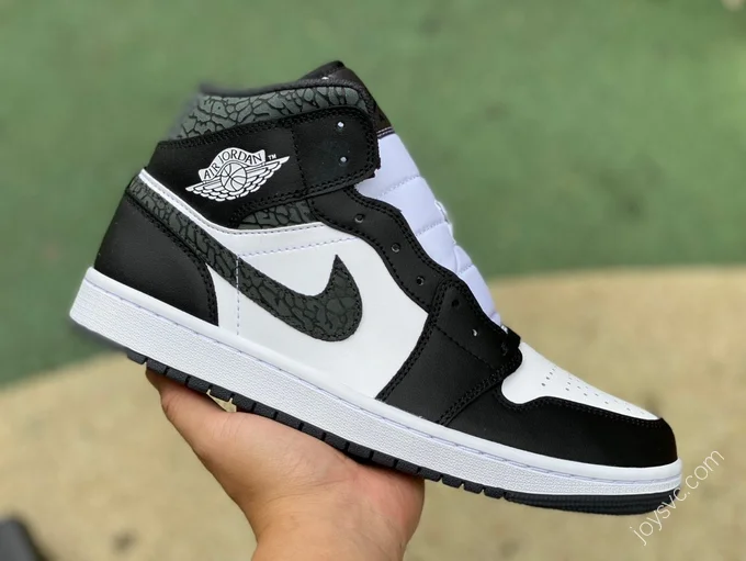 Air Jordan 1 Mid Black White Sneakers FB9911-001