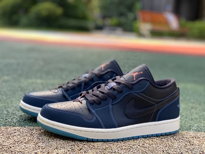 Air Jordan 1 Low Black White Blue FJ5478-010