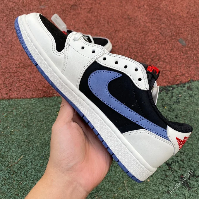 Air Jordan 1 x Travis Scott Low Blue White Black Sneakers DM7866-040