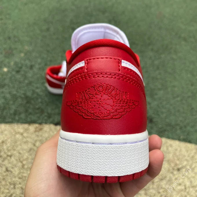 Air Jordan 1 Low White Red Sneakers 553560-615