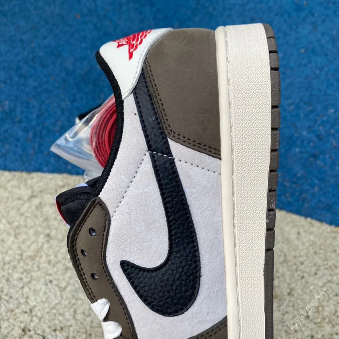 Travis Scott x Air Jordan 1 Low White Brown Black Hook DM7866-717