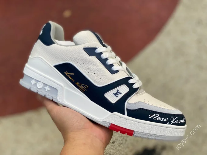 LOUIS VUITTON Trainer White Black Blue Red