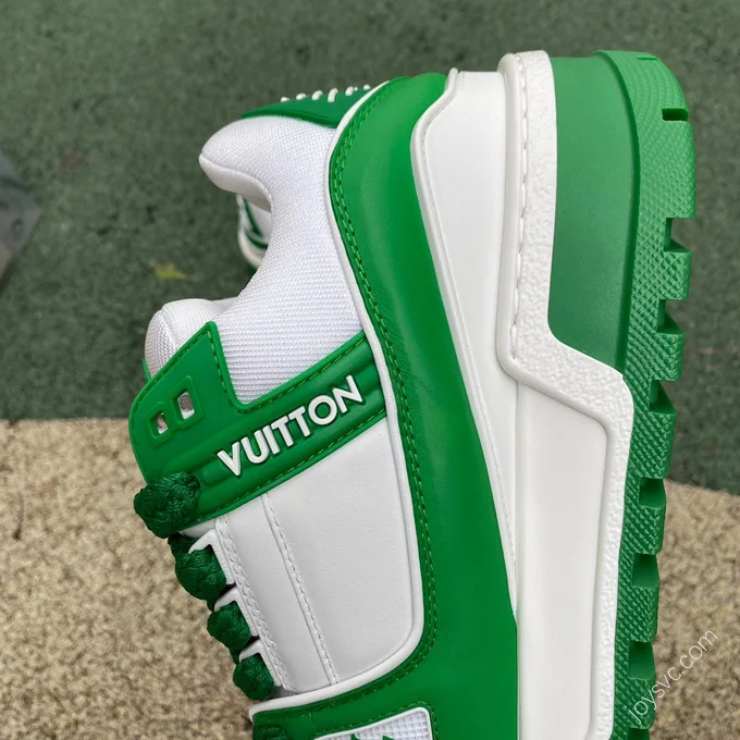 LOUIS VUITTON Trainer Maxi White Green