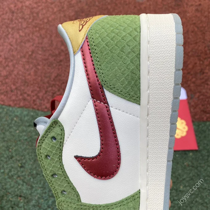 Nike Air Jordan 1 Low White Green Red Sneakers FN3727-100