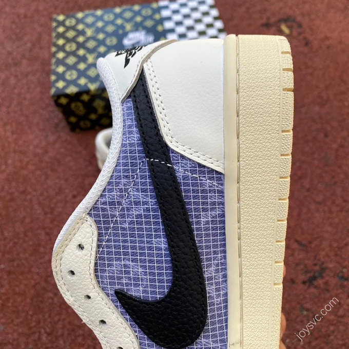 Travis Scott x Air Jordan 1 Low Golf White Purple 8.0 DZ8866-192