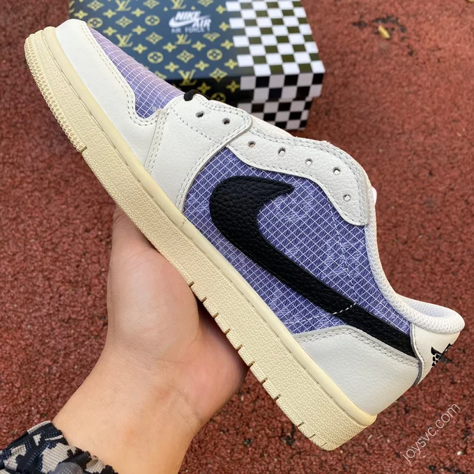 Travis Scott x Air Jordan 1 Low Golf White Purple 8.0 DZ8866-192