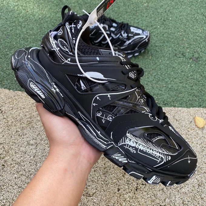 Balenciaga Triple S Graffiti Black