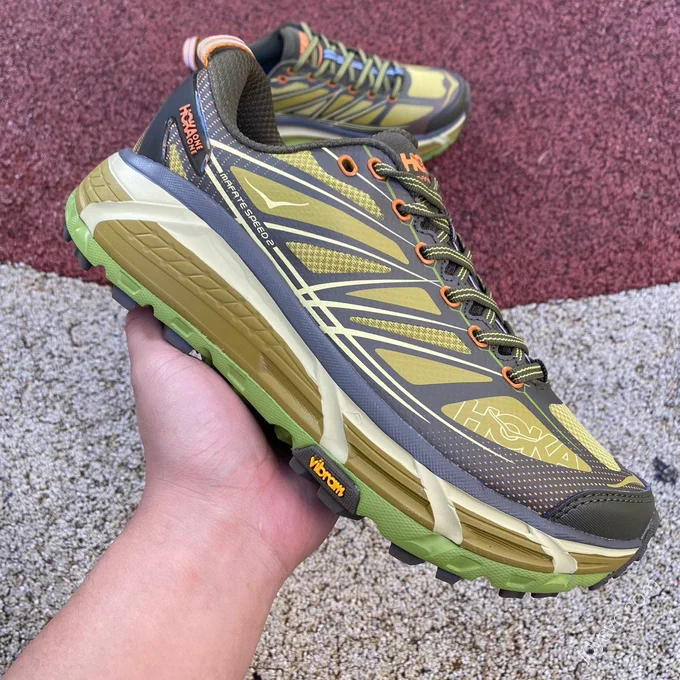 HOKA ONE ONE Mafate Speed 2 Running Shoes Yellow Green 1126851-DOGL