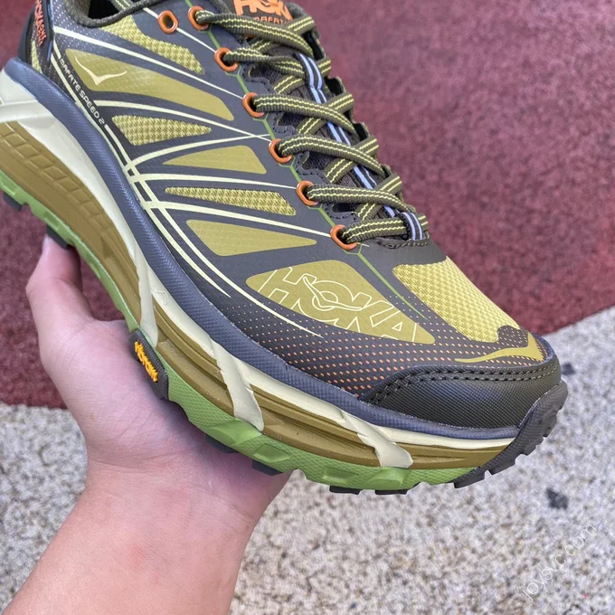 HOKA ONE ONE Mafate Speed 2 Running Shoes Yellow Green 1126851-DOGL