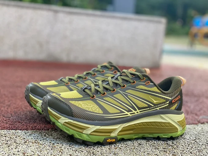 HOKA ONE ONE Mafate Speed 2 Running Shoes Yellow Green 1126851-DOGL