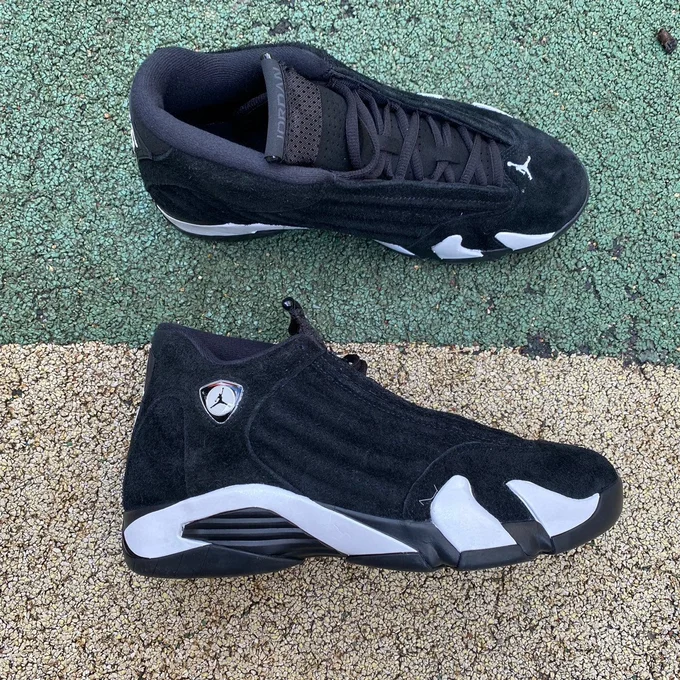 Air Jordan 14 Black White Sneakers 487471-016