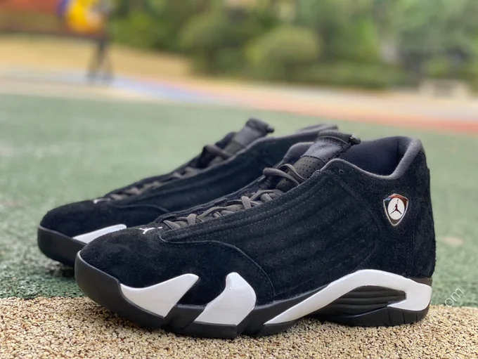 Air Jordan 14 Black White Sneakers 487471-016