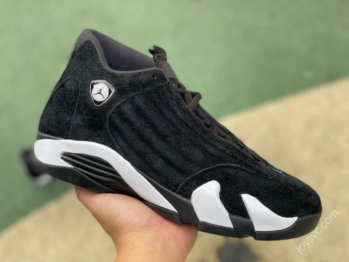 Air Jordan 14 Black White Sneakers 487471-016