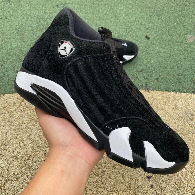 Air Jordan 14 Black White Sneakers 487471-016