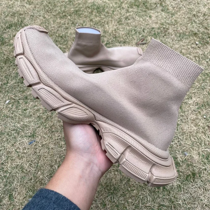 Balenciaga 3XL Sock Shoes Beige