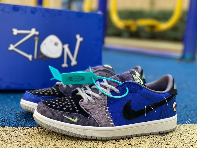 Zion Williamson x Air Jordan 1 Low OG Deep Blue Low-Top Sneaker DZ7292-202