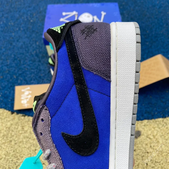 Zion Williamson x Air Jordan 1 Low OG Deep Blue Low-Top Sneaker DZ7292-202