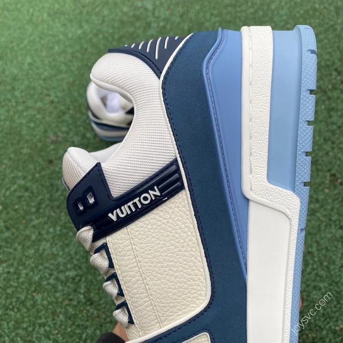 LOUIS VUITTON Trainer White Blue