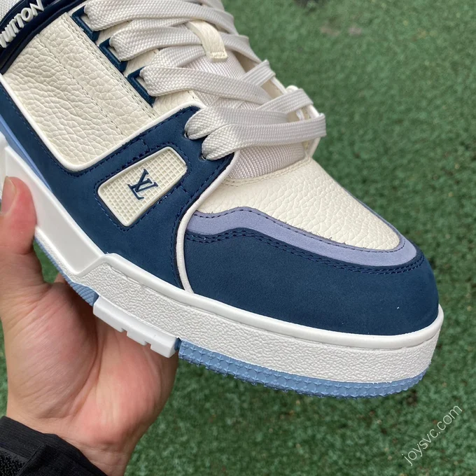 LOUIS VUITTON Trainer White Blue