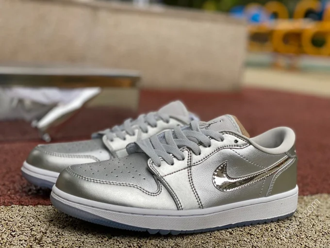 Air Jordan 1 Golf Low Silver Golf Shoe FD6848-001