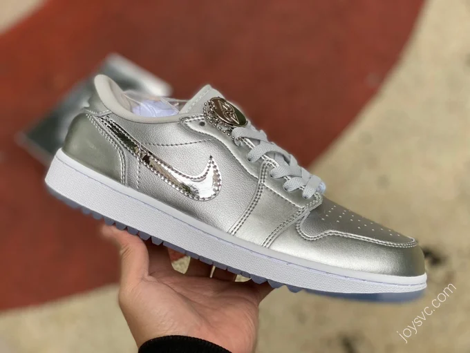 Air Jordan 1 Golf Low Silver Golf Shoe FD6848-001