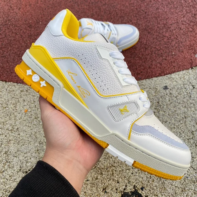 LOUIS VUITTON Trainer White Yellow