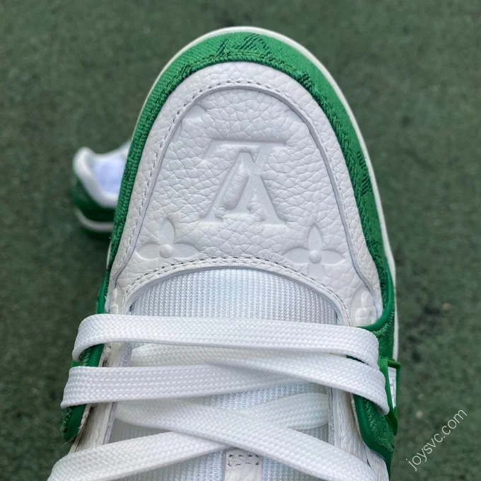 LOUIS VUITTON Trainer White Green