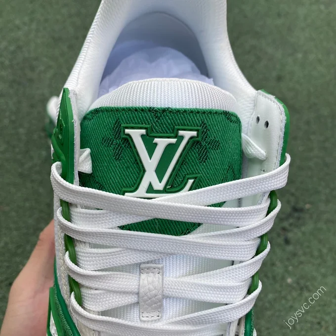 LOUIS VUITTON Trainer White Green