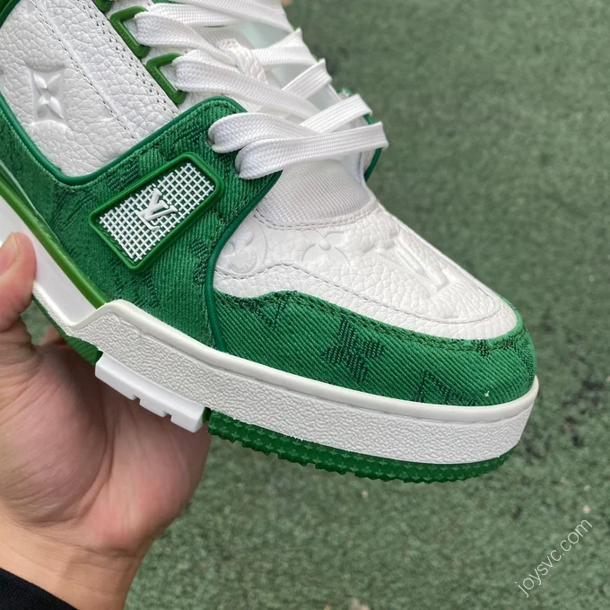 LOUIS VUITTON Trainer White Green