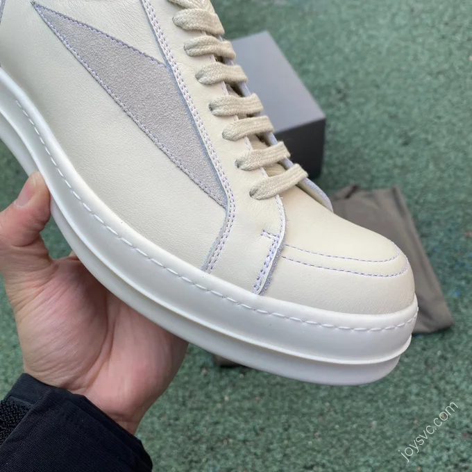 Rick Owens Beige Grey Low-Top