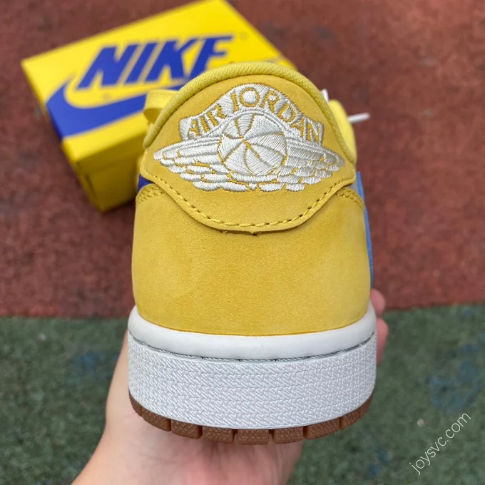 Travis Scott x Air Jordan 1 Low Canary White Yellow Blue DZ4137-700