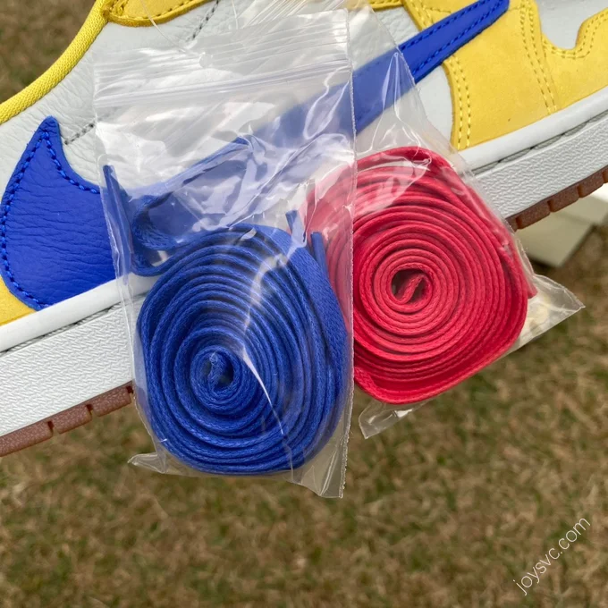 Travis Scott x Air Jordan 1 Low Canary White Yellow Blue Y DZ4137-700