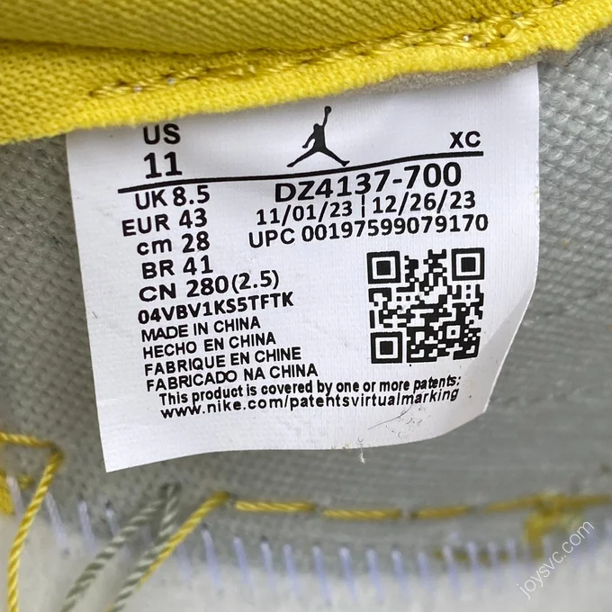 Travis Scott x Air Jordan 1 Low Canary White Yellow Blue Y DZ4137-700