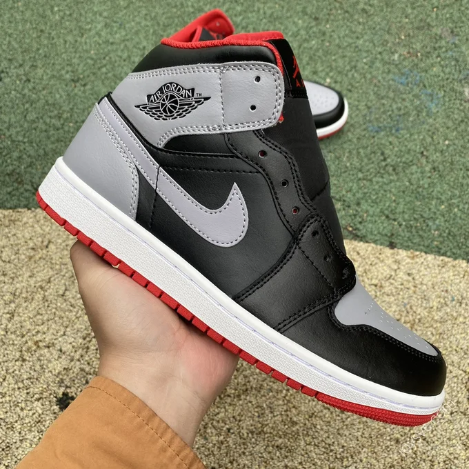 Air Jordan 1 Mid Black Grey Sneakers DQ8426-006