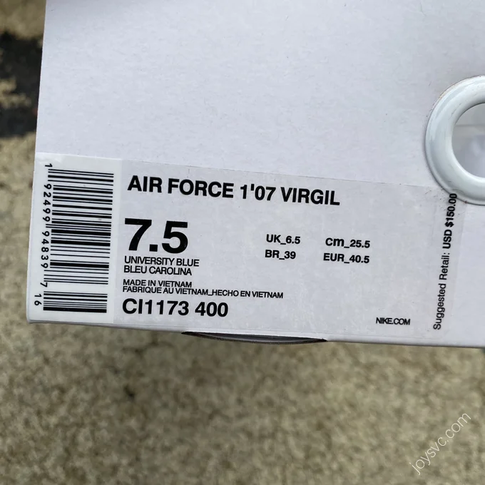 OFF-WHITE x Nike Air Force 1 Blue Black CI1173-400