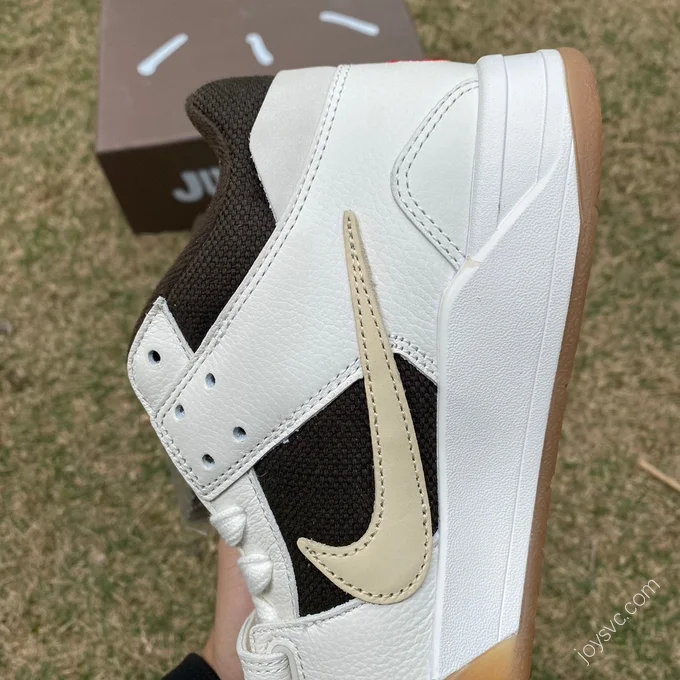 Travis Scott x Jordan Cut The Check White Black Brown FZ8117-100