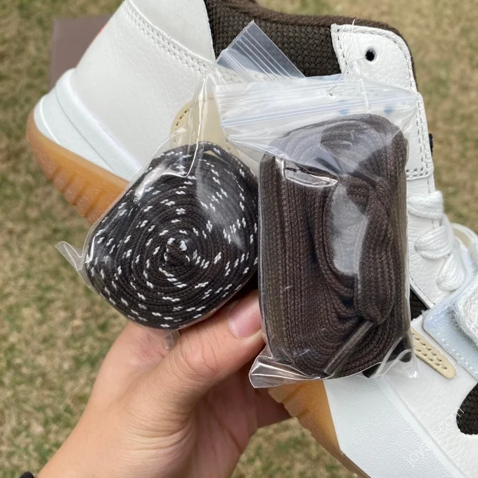 Travis Scott x Jordan Cut The Check White Black Brown FZ8117-100