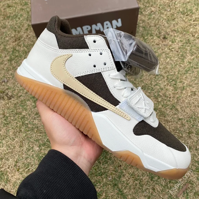 Travis Scott x Jordan Cut The Check White Black Brown FZ8117-100