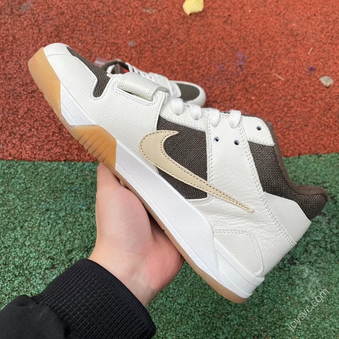 Travis Scott x Jordan Cut The Check White Black Brown FZ8117-100