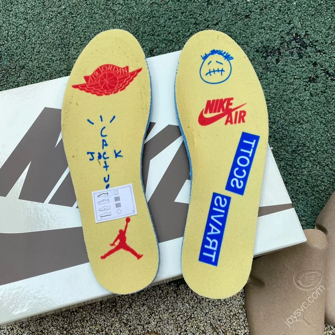 Travis Scott x Air Jordan 1 Low Canary White Yellow Blue LJR 8.0