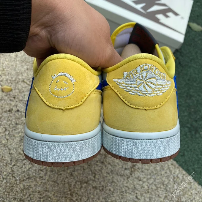 Travis Scott x Air Jordan 1 Low Canary White Yellow Blue LJR 8.0