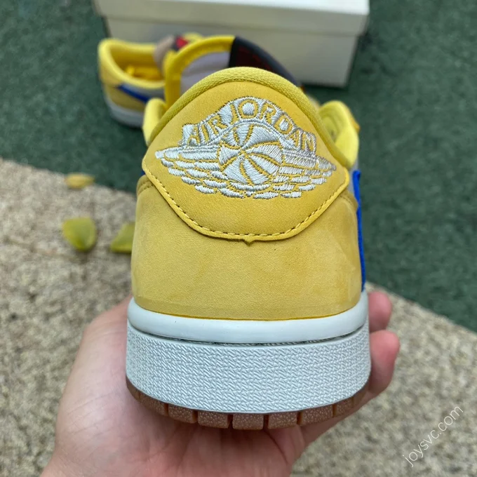 Travis Scott x Air Jordan 1 Low Canary White Yellow Blue LJR 8.0