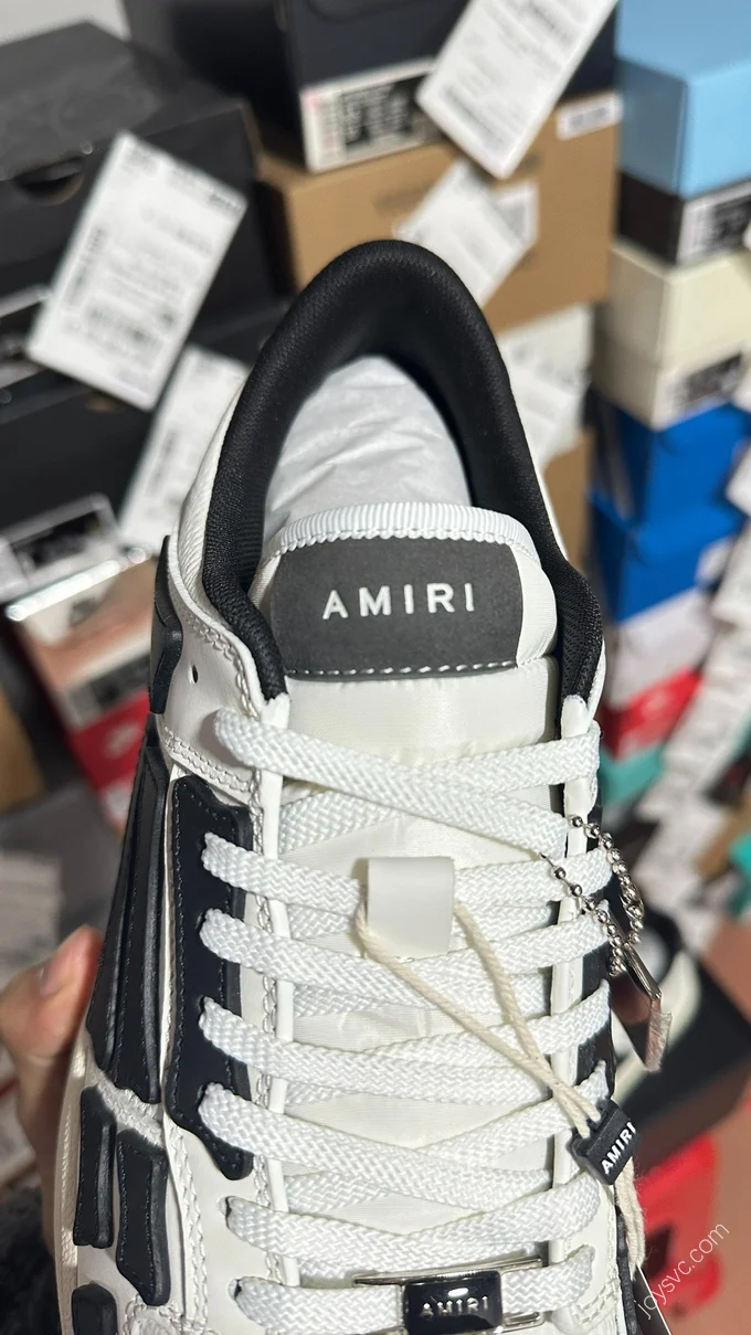 Amiri Skel-Top Low Black White