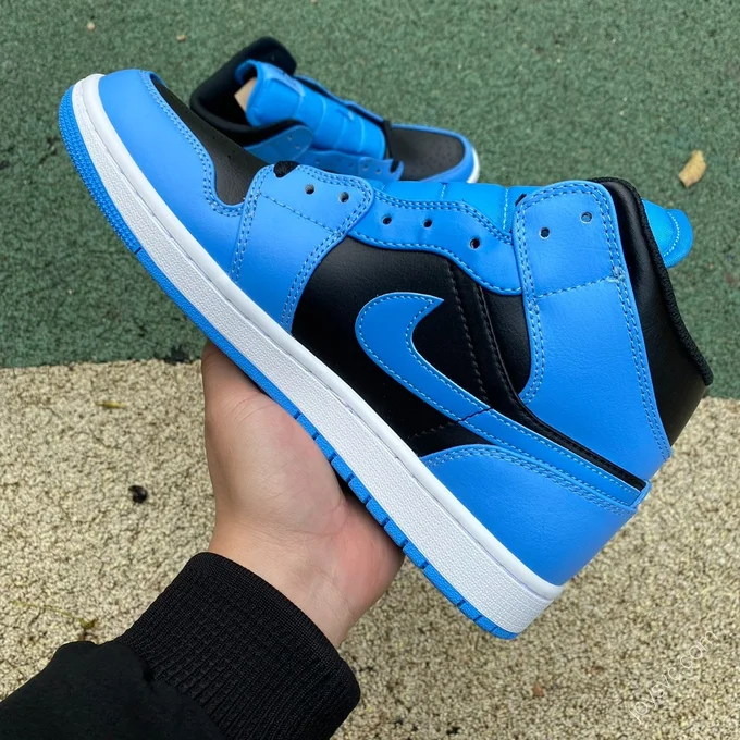 Air Jordan 1 Mid Blue Black Sneakers DQ8426-401