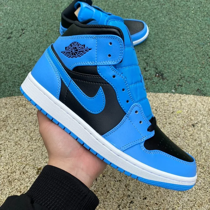 Air Jordan 1 Mid Blue Black Sneakers DQ8426-401