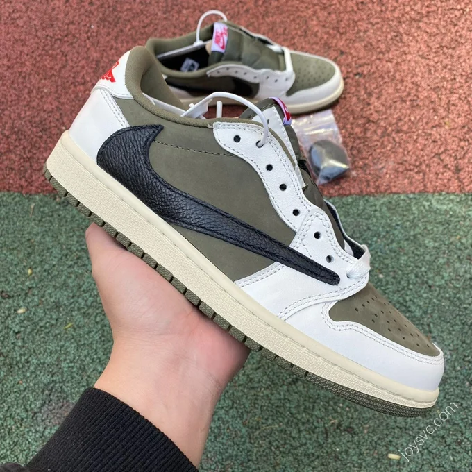 Travis Scott x Air Jordan 1 Low Golf Black White Green Reverse DM7866-200