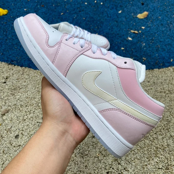 Air Jordan 1 Low White Pink Sand FQ9112-100