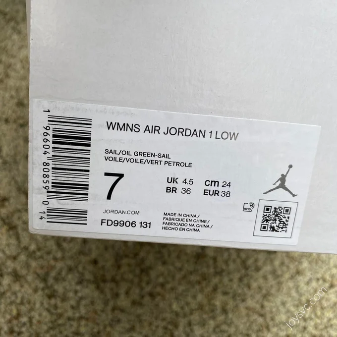 Air Jordan 1 Low CNY White Green Sneakers FD9906-131