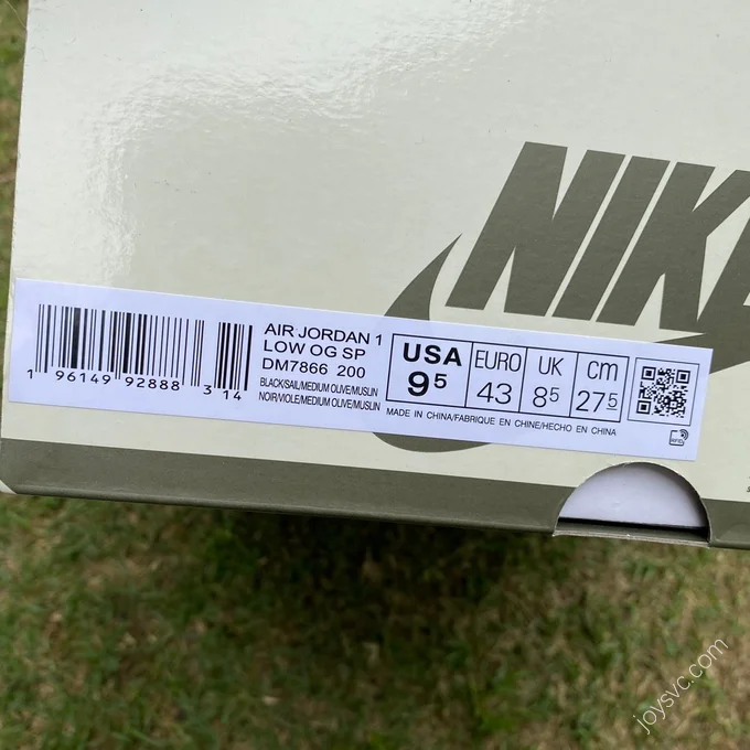 Travis Scott x Air Jordan 1 Low Golf Black White Green Reverse DM7866-200